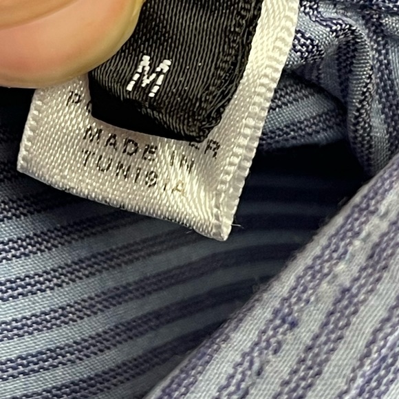 Emporio Armani blue striped button down shirt size medium - Picture 5 of 7